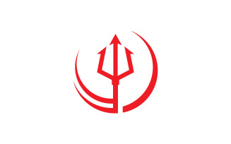 Trident Vector Logo Design Template V7