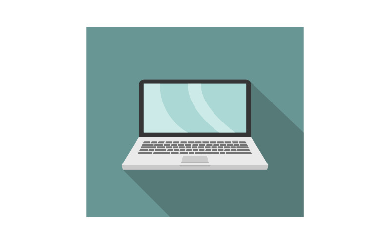 Vectorized laptop on a white background Vector Graphic