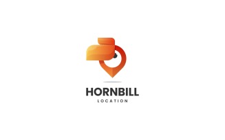 Hornbill Location Gradient Logo