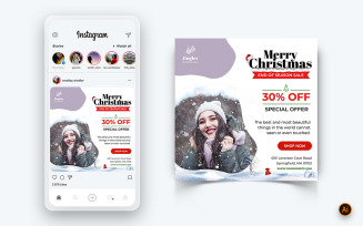 Christmas Offer Sale Celebration Social Media Post Design-14