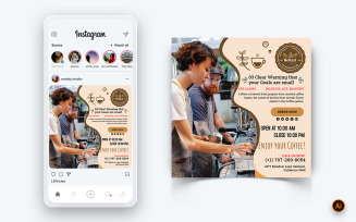 Coffee Shop Social Media Instagram Post Design Template-04