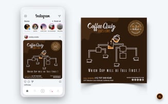 Coffee Shop Social Media Instagram Post Design Template-13
