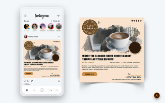 Coffee Shop Social Media Instagram Post Design Template-15