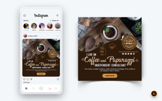 Coffee Shop Social Media Instagram Post Design Template-16