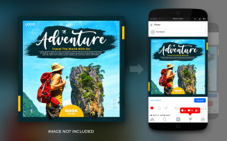 Dream Vacation And Travel Tours Adventure Social Media Instagram Post Design Template