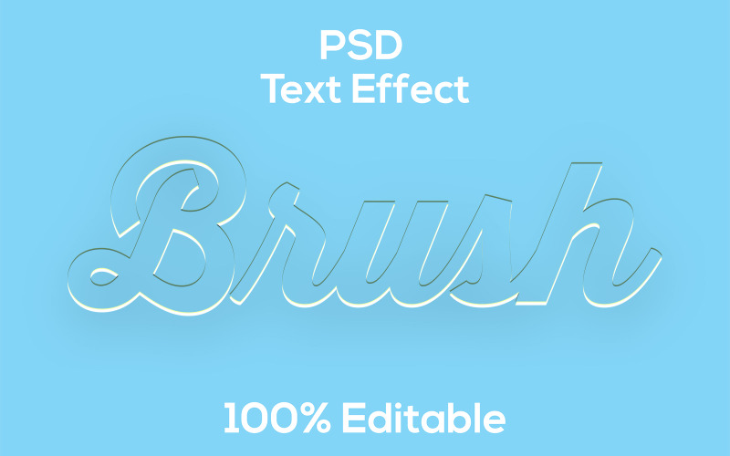 Brush | Modern Brush Psd Text Effect Illustration