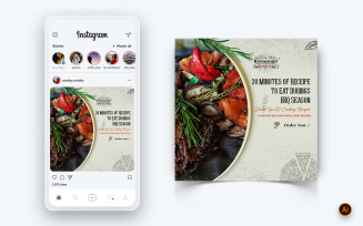 Food and Restaurant Offers Discounts Service Social Media Post Design Template-04