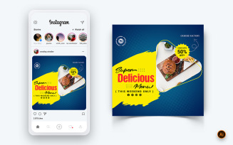 Food and Restaurant Offers Discounts Service Social Media Post Design Template-12