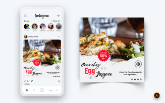 Food and Restaurant Offers Discounts Service Social Media Post Design Template-15
