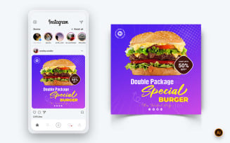 Food and Restaurant Offers Discounts Service Social Media Post Design Template-19