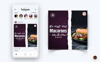 Food and Restaurant Offers Discounts Service Social Media Post Design Template-21