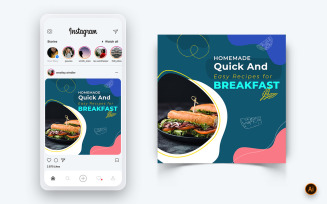 Food and Restaurant Offers Discounts Service Social Media Post Design Template-25