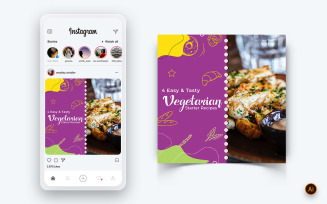 Food and Restaurant Offers Discounts Service Social Media Post Design Template-30
