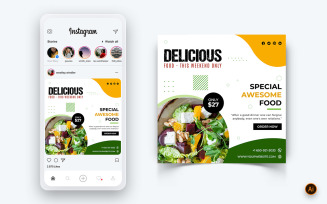 Food and Restaurant Offers Discounts Service Social Media Post Design Template-33