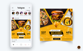 Food and Restaurant Offers Discounts Service Social Media Post Design Template-38