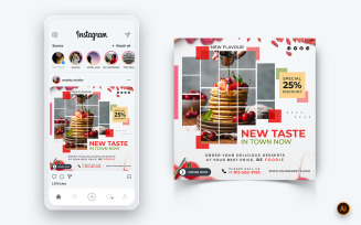 Food and Restaurant Offers Discounts Service Social Media Post Design Template-47