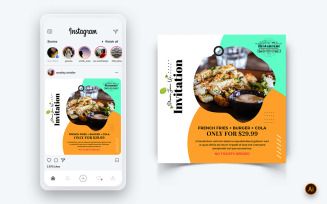 Food and Restaurant Offers Discounts Service Social Media Post Design Template-48