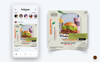 Food and Restaurant Offers Discounts Service Social Media Post Design Template-55