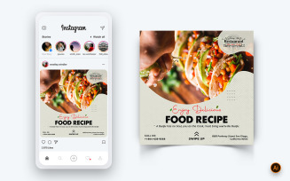 Food and Restaurant Offers Discounts Service Social Media Post Design Template-66