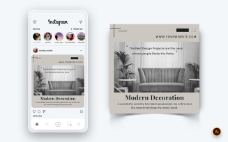 Interior Design and Furniture Social Media Instagram Post Design Template-02