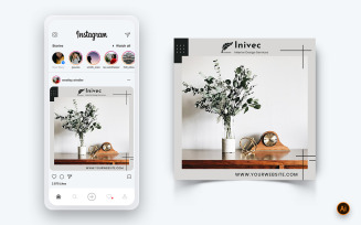 Interior Design and Furniture Social Media Instagram Post Design Template-10