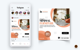 Interior Design and Furniture Social Media Instagram Post Design Template-11