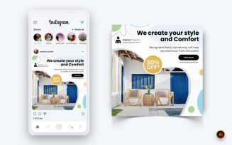 Interior Design and Furniture Social Media Instagram Post Design Template-26