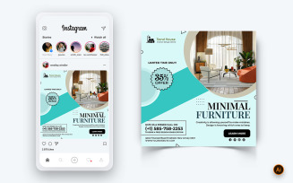 Interior Design and Furniture Social Media Instagram Post Design Template-31