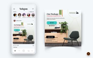 Interior Design and Furniture Social Media Instagram Post Design Template-32