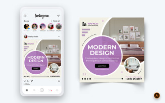Interior Design and Furniture Social Media Instagram Post Design Template-33