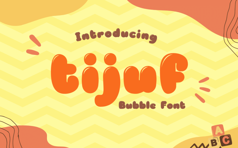 Tijuf font designed with a unique and creative shape Font