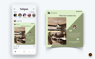Interior Design and Furniture Social Media Instagram Post Design Template-35