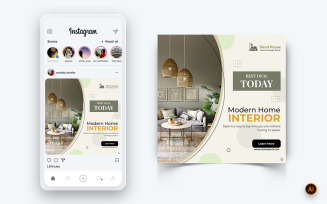Interior Design and Furniture Social Media Instagram Post Design Template-43