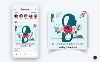 International Womens Day Social Media Instagram Post Design Template-09