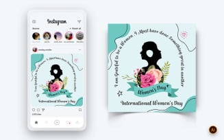 International Womens Day Social Media Instagram Post Design Template-12