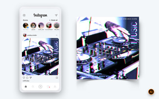 Music Night Party Social Media Instagram Post Design Template-09