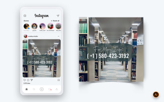 National Librarian Day Social Media Instagram Post Design Template-18