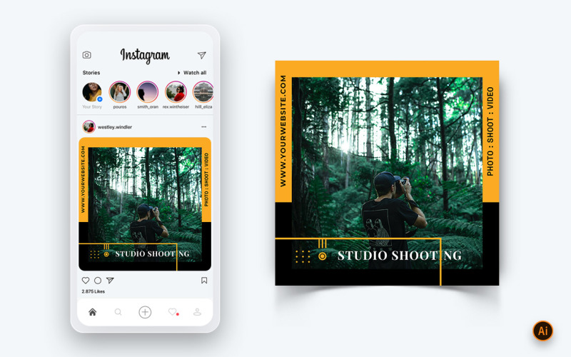 Photography Services Social Media Instagram Post Design Template-06