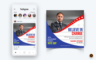 Political Campaign Social Media Instagram Post Design Template-06