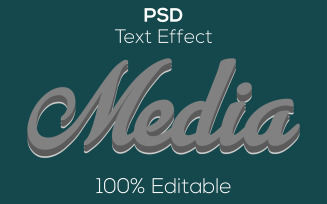 Media | Modern Media Psd Text Effect