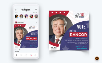 Political Campaign Social Media Instagram Post Design Template-16