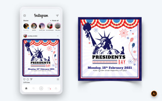 President Day Social Media Instagram Post Design Template-02
