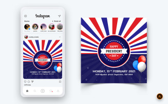 President Day Social Media Instagram Post Design Template-04
