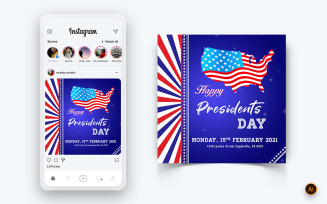 President Day Social Media Instagram Post Design Template-05
