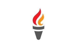 Torch Light Vector Logo Design Template V1