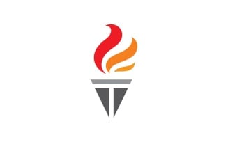 Torch Light Vector Logo Design Template V2