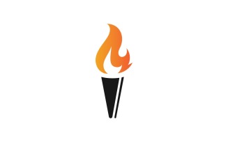 Torch Light Vector Logo Design Template V5