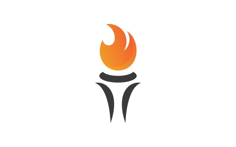 Torch Light Vector Logo Design Template V6 Logo Template