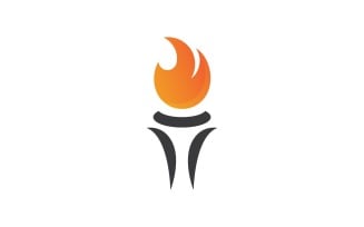 Torch Light Vector Logo Design Template V6