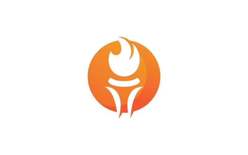 Torch Light Vector Logo Design Template V7 Logo Template